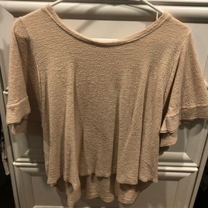 Madewell Textured Pink Crop Top
